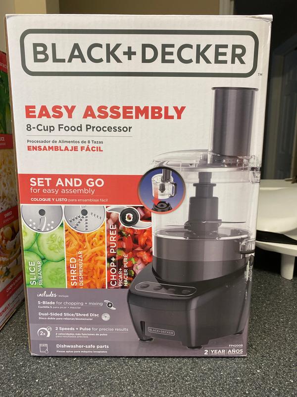 Black & Decker FP4100B Black Easy Assembly 8-Cup Food Processor 