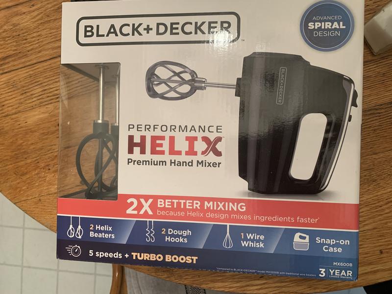 Black & Decker Performance Helix 5 Speed Hand Mixer 350 Watts Turbo New  MX600B