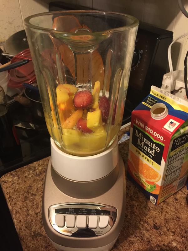 after blending for a minute