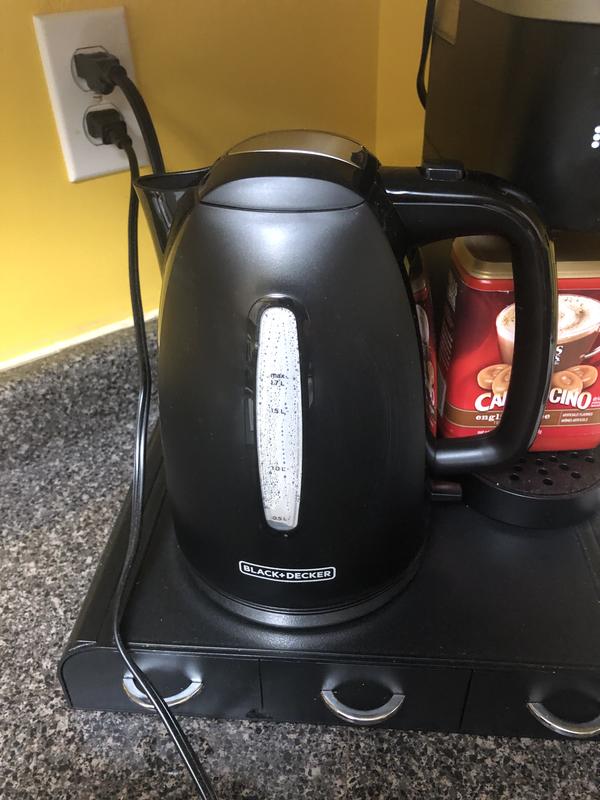 BLACK+DECKER 1.7L Rapid Boil Electric Cordless Kettle, Black, KE1500B 