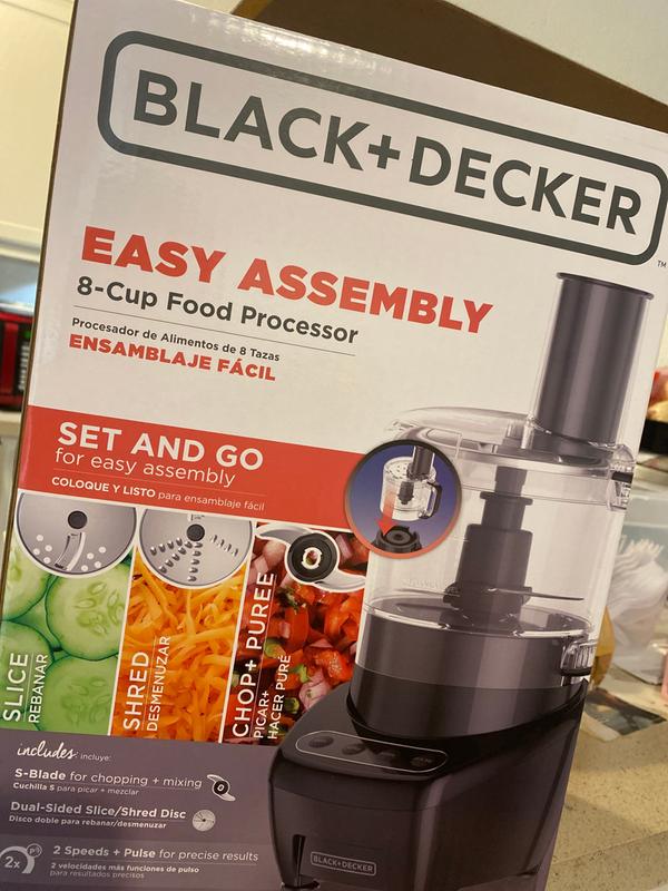 BLACK+DECKER Easy Assembly 8-Cup Food Processor Black - FP4100B