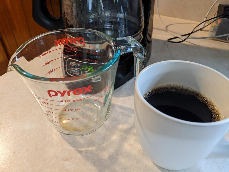 10oz in my normal sized cup