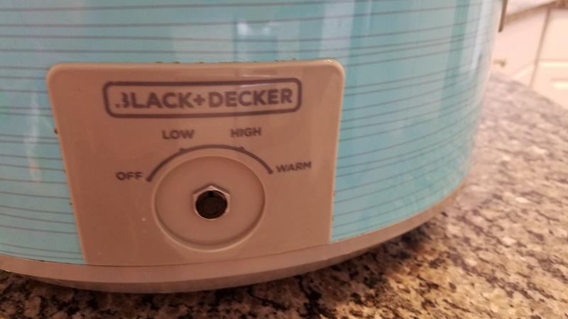 BLACK+DECKER 7 Quart Dial Control Slow Cooker with Built in Lid Holder,  Teal Pattern, SC2007D