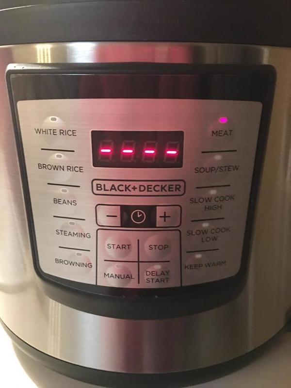 Black+decker 6-Quart Pressure Cooker Black PR100