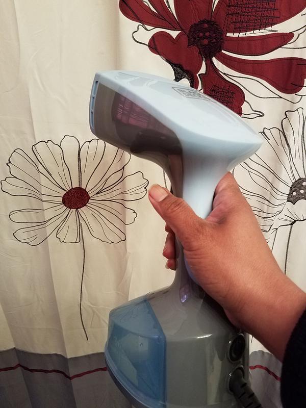 BLACK+DECKER Grey/Blue Handheld Fabric Steamer in the Fabric Steamers  department at