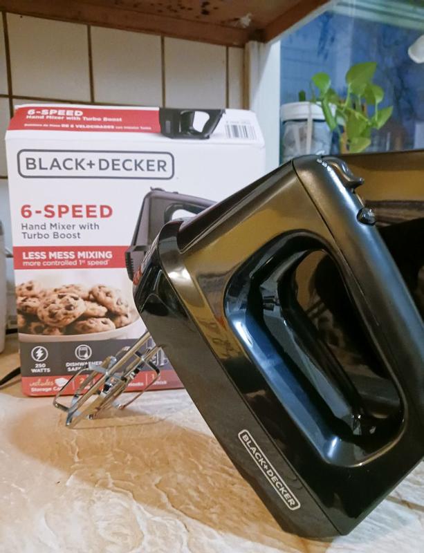 6 Speed Hand Mixer with Turbo Boost Black BLACK DECKER