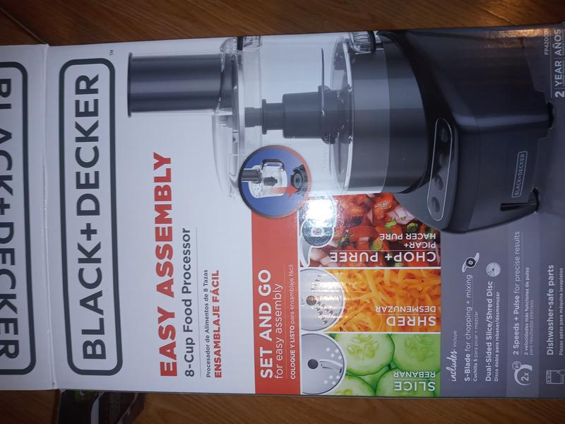 Black+decker Easy Assembly 8 Cup Food Processor Black FP4200B