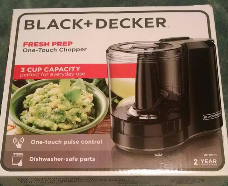 Black+Decker One-Touch Electric Food Chopper, Black