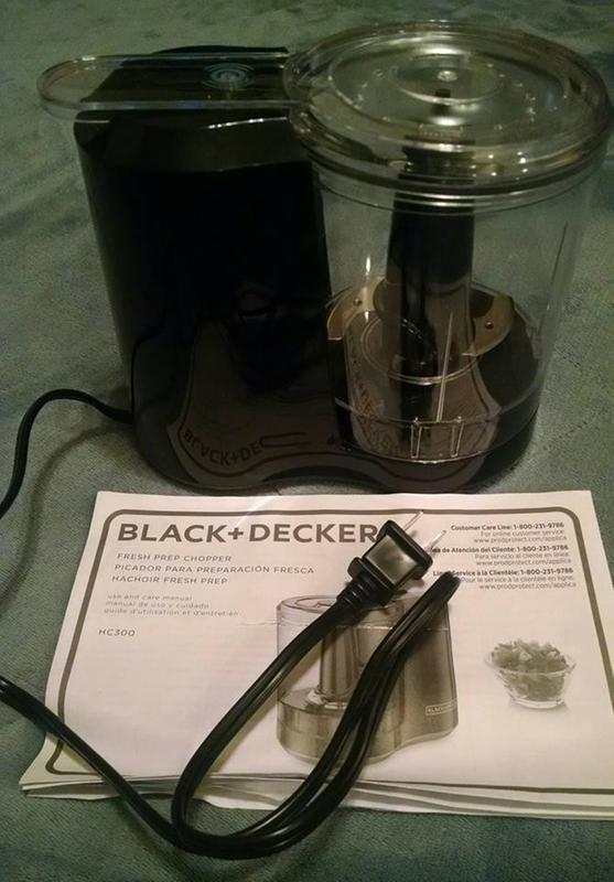 Black+decker 3-Cup Electric Food Chopper, Improved Assembly, Black, HC300B