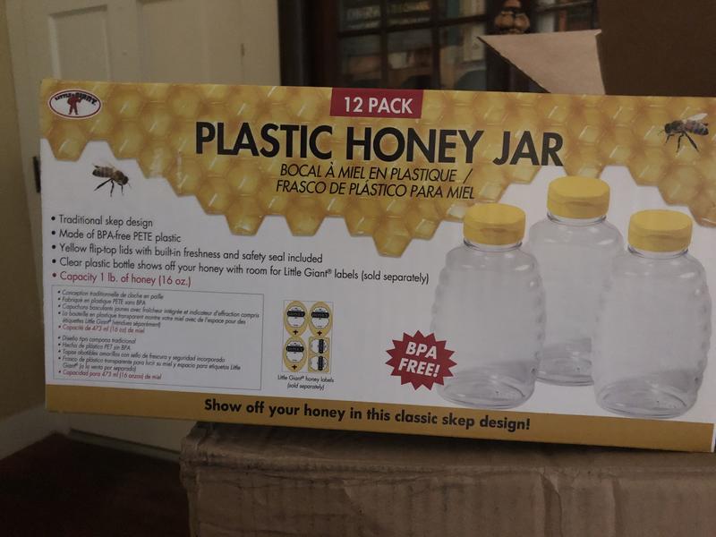 1 Gallon (12 lbs.) Round Plastic Jar (Case of 4) - Hansen Honey Farm