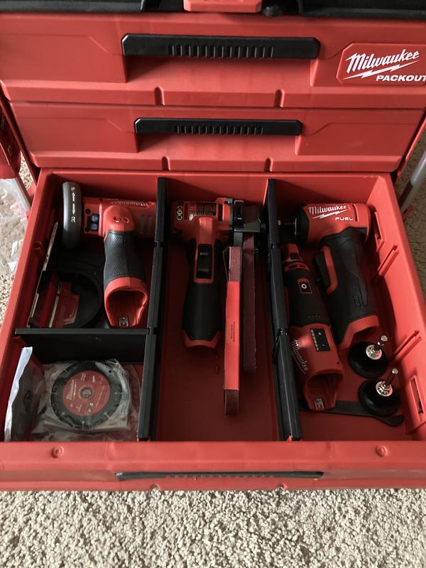 Pack De 3 Boîtes à Outils Milwaukee – 3 Tiroirs, 50 Lb, Empilables Et Verrouillables