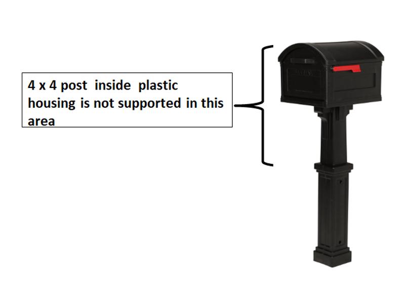 Gibraltar Grand Haven XL Mailbox and Post Combo - GHC40BAM