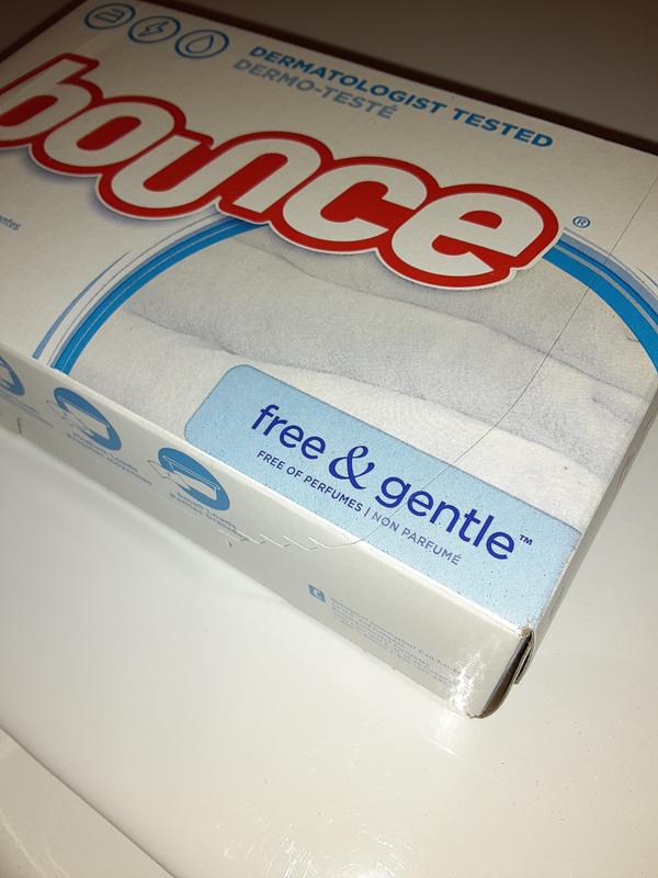 Bounce 34087 80-Count Free & Gentle Fabric Softener Dryer Sheets