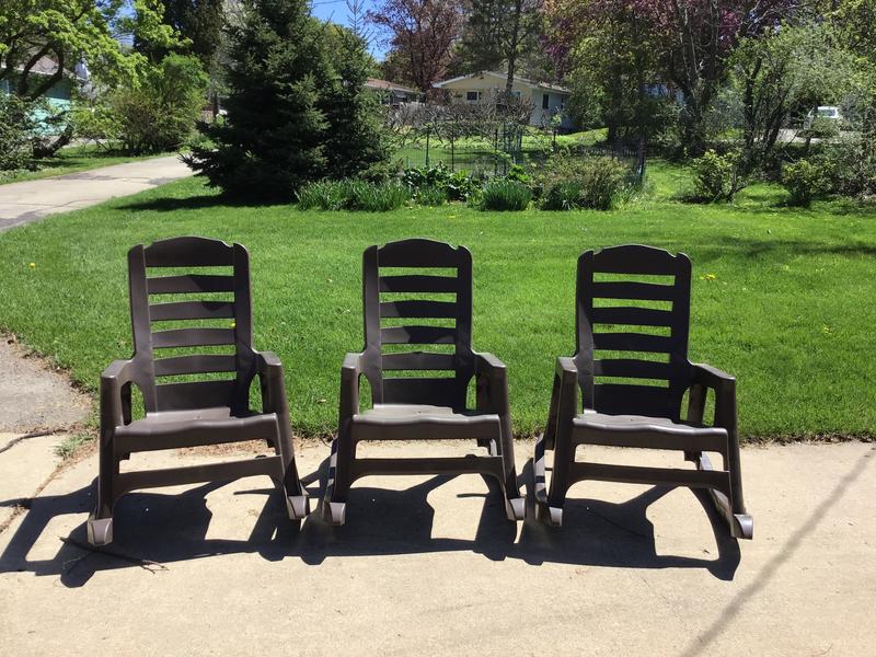 Patio Furniture Adams Big Easy Rocking Chair Brown Outdoor Rocking - Main Image
