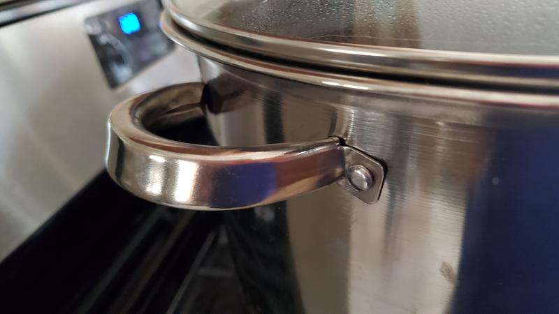 Ecolution 6 Qt. Stainless Steel Stock Pot Encapsulated Bottom Matching  Tempered