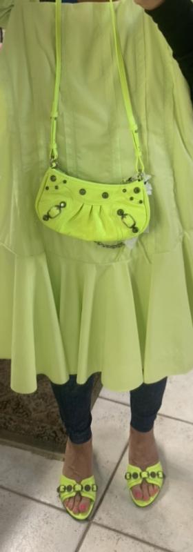 Love the fluo yellow mini cagole and matching shoes . Will be a summer favorite.