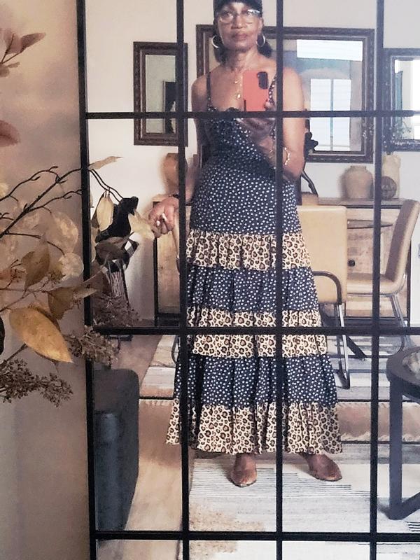 alc blue leopard dress JULIANNA DRESS