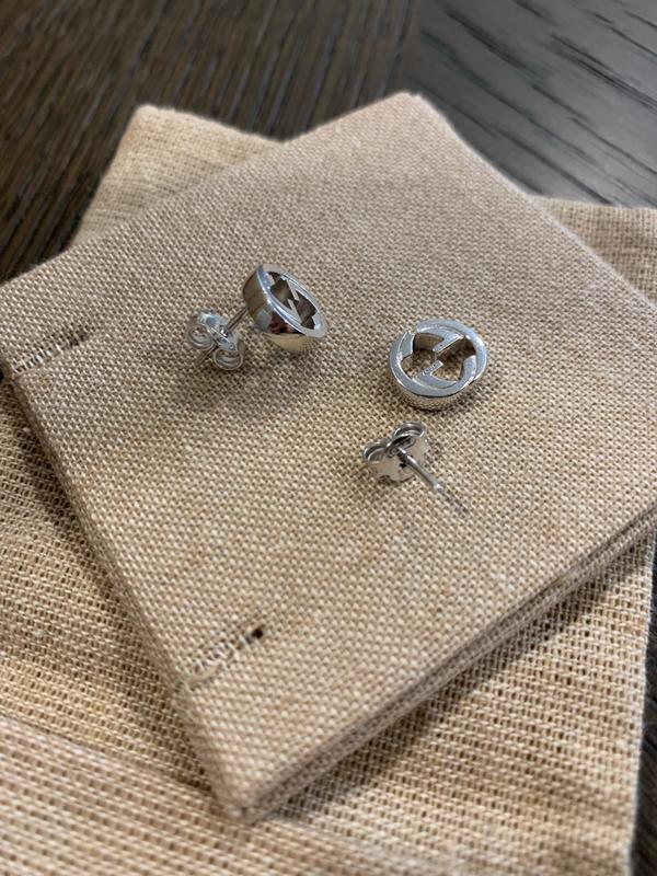 Gucci Women s Sterling Silver Interlocking G Stud Earrings Macy s