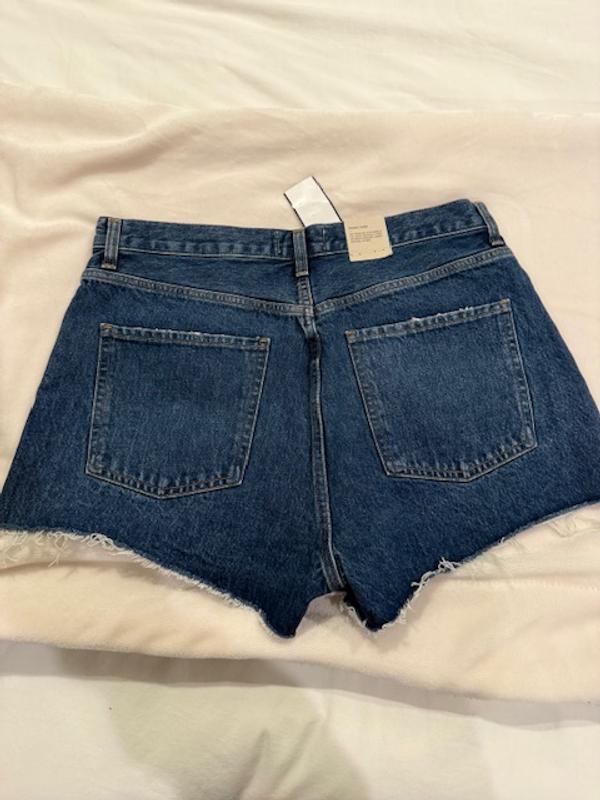 AGOLDE Parker Vintage Cutoff Denim Shorts in Dark Swapmeet