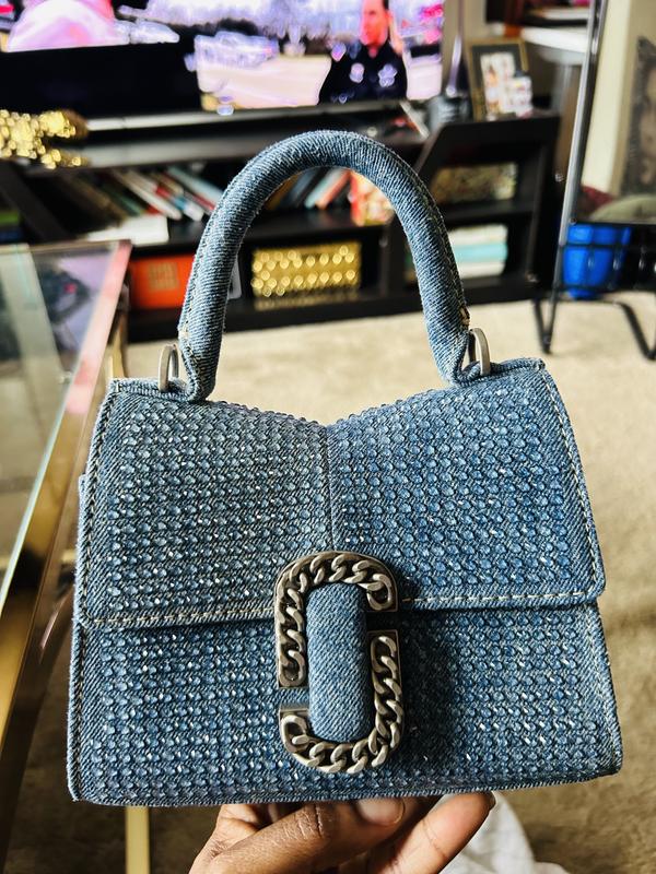 セール☆MARC JACOBS THE MONOGRAM DENIM ST MARC TOP HANDLE Marc Jacobs The Washed Monogram Denim St. Marc Mini Top