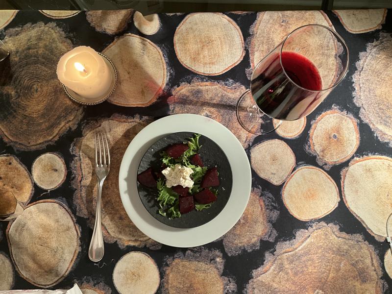 A black plate makes all food pop!