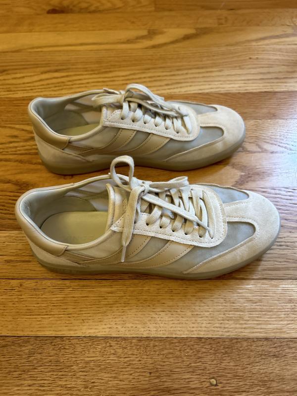 VINCE. Womens Ivory Lace Padded Rowan Round Toe Platform Zip-Up Leather Athletic Sneakers Shoes M main image 1