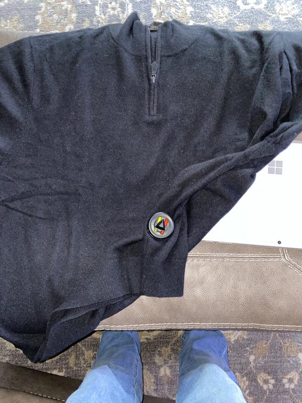 Security left on.  Purchased online  It was wrapped in tissue paper, I put it in a box and wrapped it.  My son in law was disappointed