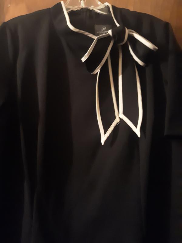 Adrianna Papell Tie Neck Flounce Dress