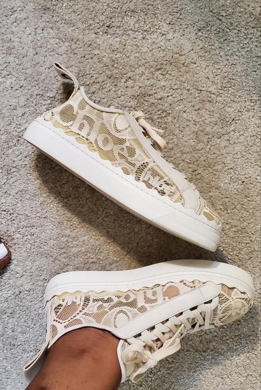 Chloé Women's Lauren Lace Low Top Sneakers | Bloomingdale's
