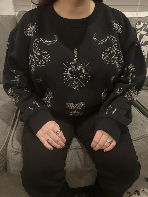 オールセインツ AllSaints Pippa Hex Sweat レディース パーカー スウェット Black ALLSAINTS Pippa Hex Sweatshirt | Bloomingdale's