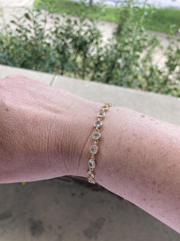 clear crystal bracelet on my 7 " wrist