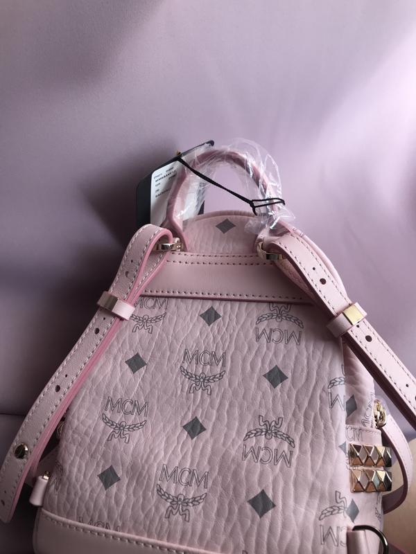 MCM Stark Bebe Boo Side Studs Backpack in Visetos