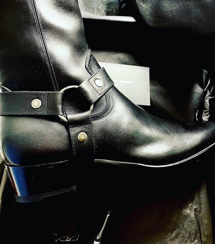 Saint Laurent Men's Wyatt Leather Harness Boots | Bloomingdale's