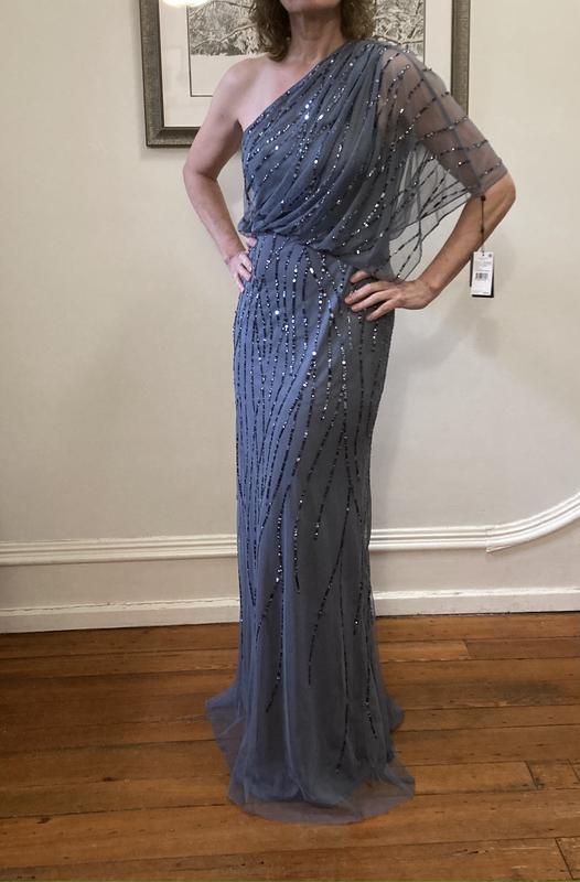open lace back dress Mermaid One Shoulder Beaded Prom Dresses Luxury Evening Gowns LA72062 main image 1