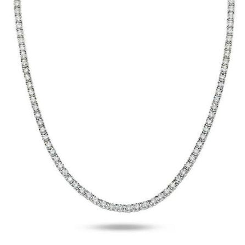 Tennis necklace, white diamond