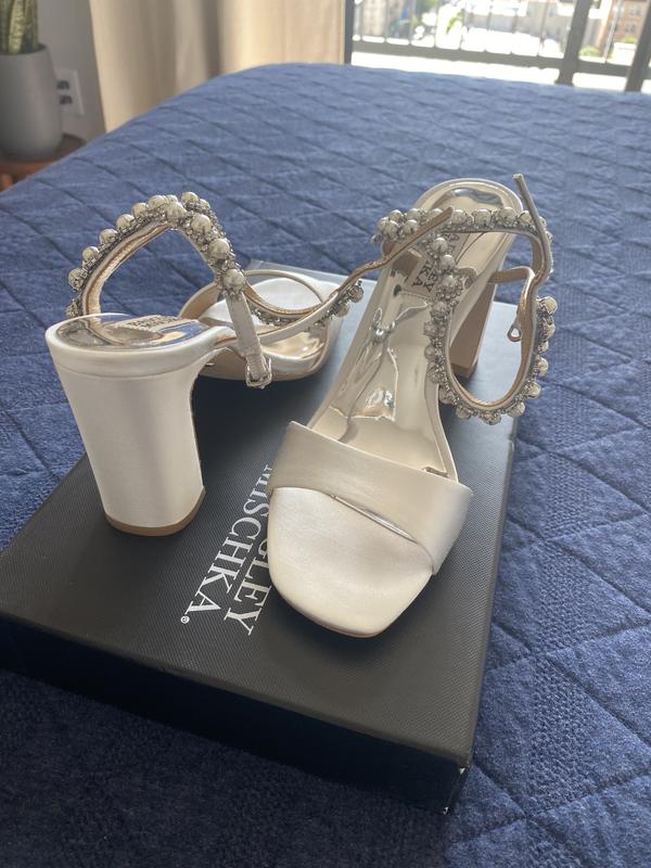 Badgley Mischka Korina Satin Heeled Sandals factory - Size 9