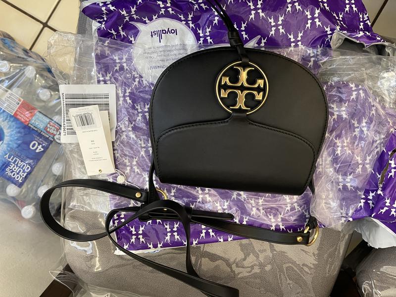 NEW Tory Burch Age Camello Leather Small Miller Saddle Bag $348