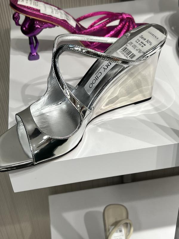 Jimmy Choo Women s Anise 85 Wedge Heel Slide Sandals Bloomingdale s