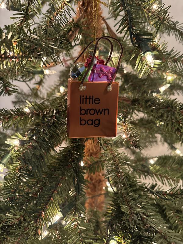 Glass Shopping Bag Ornament - Exclusive