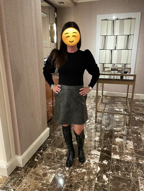 Ted Baker VIENN Knit Bodice Faux Leather Skirt Mini Dress | Bloomingdale's  Women