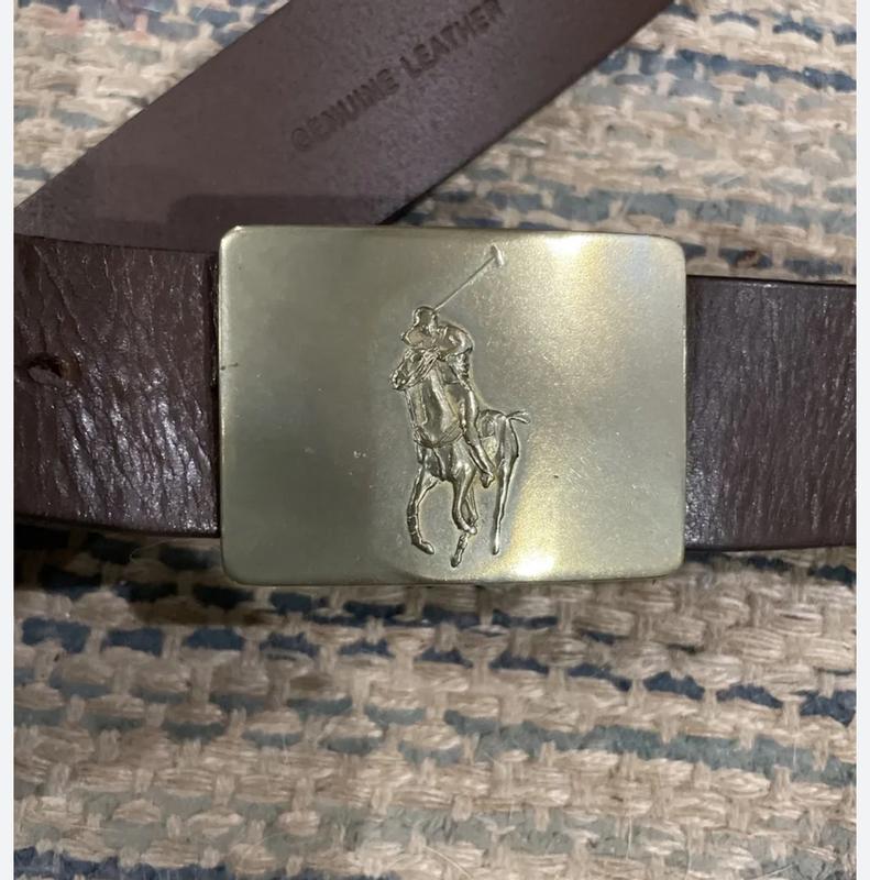 Polo metal hotsell plaque buckle belt