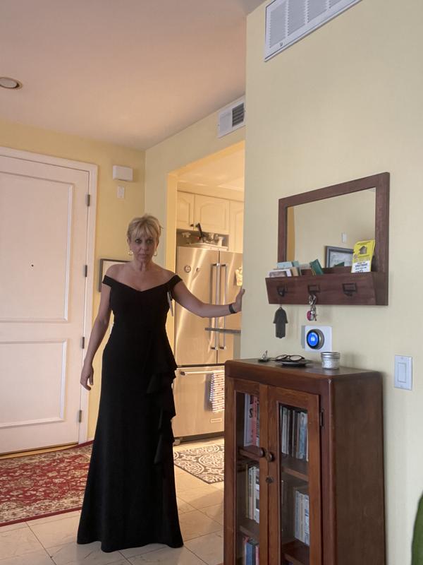 here's the dress on me. not as beautiful as on the model but...