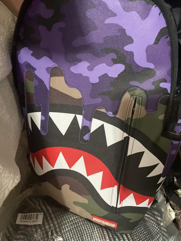 Sprayground XTC Purple Camp Drip Sharkmouth Backpack