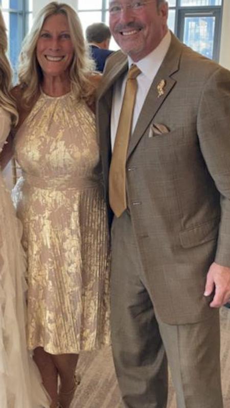 Gown cut down to a cocktail length