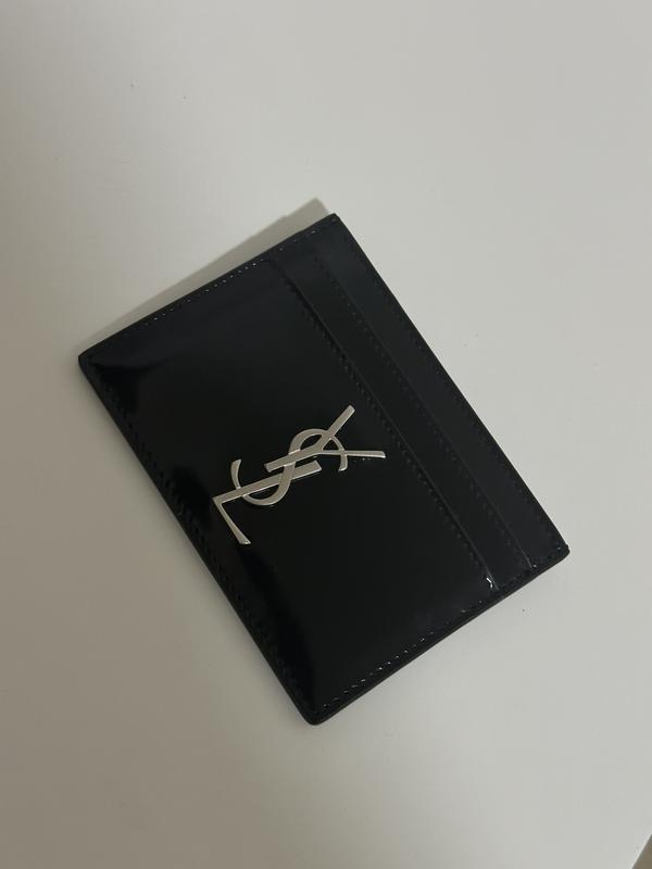 SAINT LAURENT Cassandre Matelasse Card Case in Lambskin