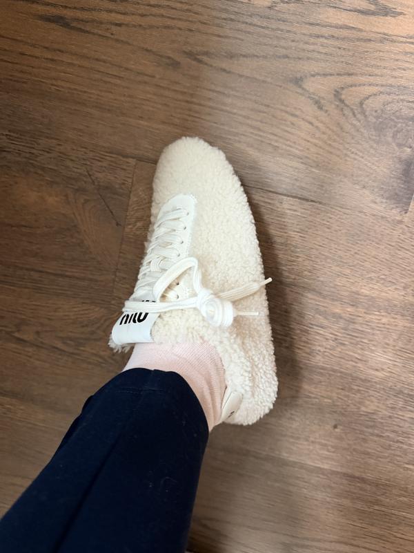 Miu Miu Women's Allacciate Shearling Sneakers | Bloomingdale's Shoes