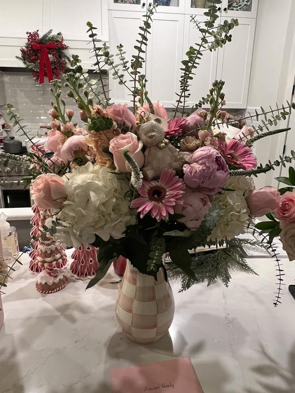 Rosy Check Tall Vase