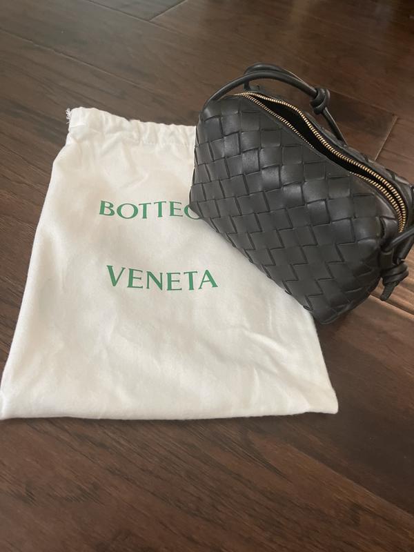 Bottega Veneta Loop Camera Bag Mini Intrecciato Camel in Lambskin Leather  with Gold-tone - US