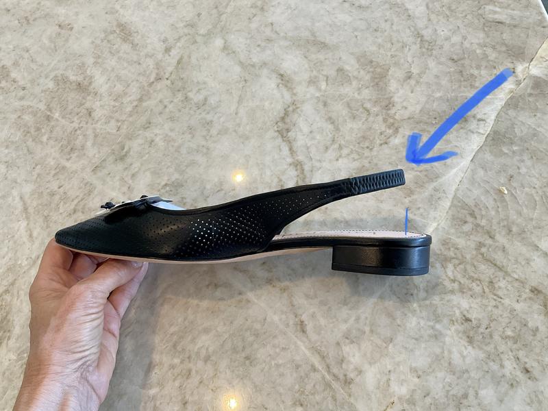 Strap is too short & pushes foot painfully forward