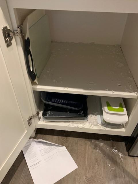 Explosion aftermath in my cabinet